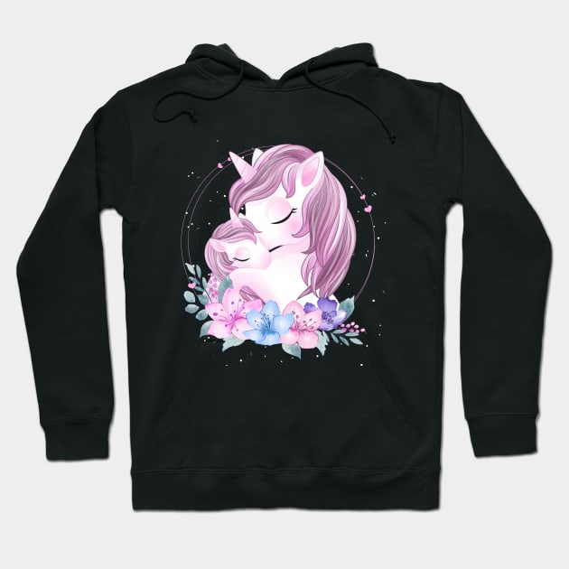 cute unicorn mother baby Tshirt Hoodie by Tshirt lover 1